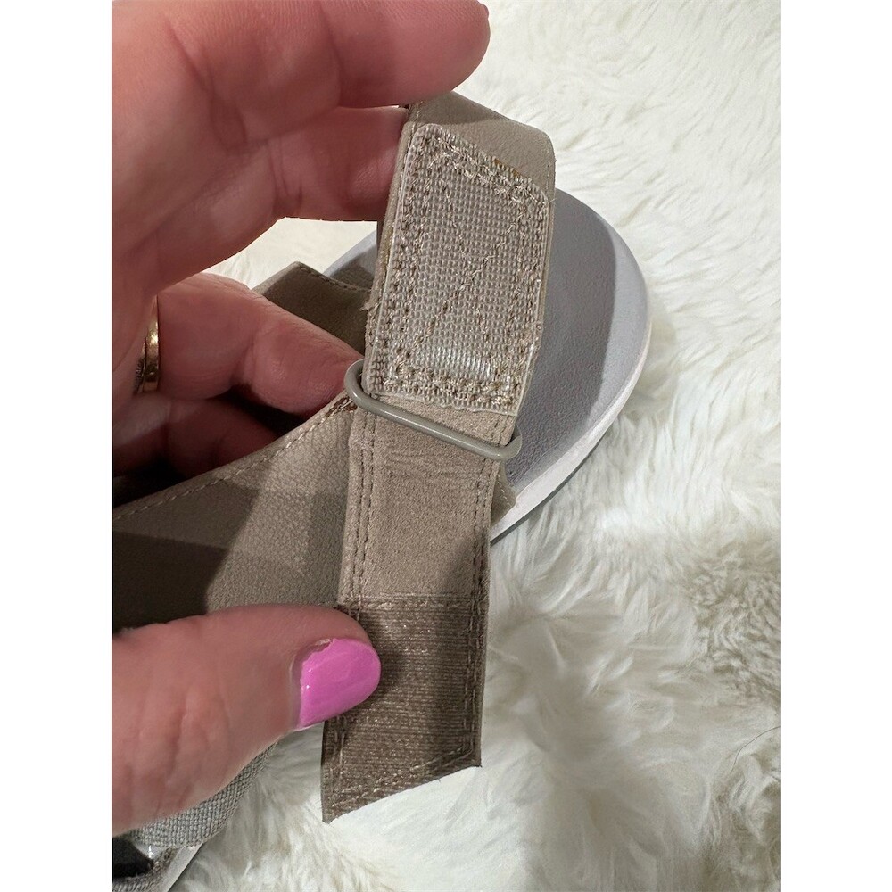 Clarks Cloudsteppers Womens Gray Comfort Strappy Slingback Sandals 8 M - Picture 7 of 9